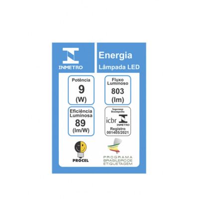 Lâmpada LED A60 Bulbo TKL A60 9W Luz Branca Taschibra