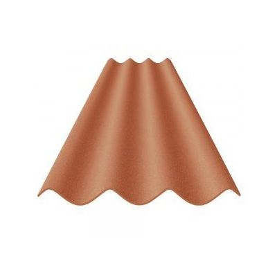 Cumeeira Fibrocimento Articulada Inferior 50cm Vermelho Eternit