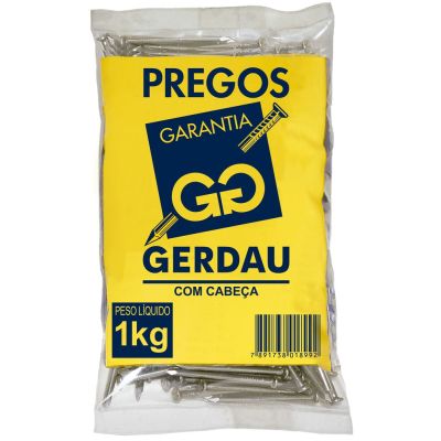 Prego com Cabeça Gerdau 16x24 Polido 1kg