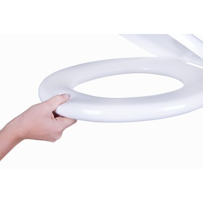 Assento Sanitário Poliéster Almofadado Convencional Branco Astra