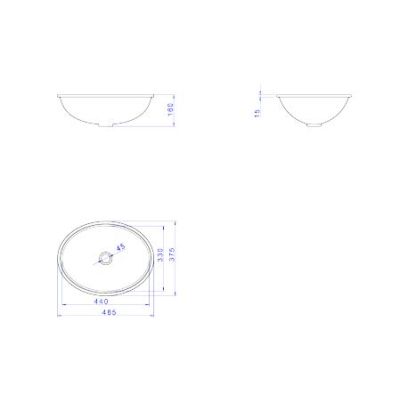 Cuba para Banheiro de Embutir Oval 49x36 Branco Gelo L.37.17 Deca