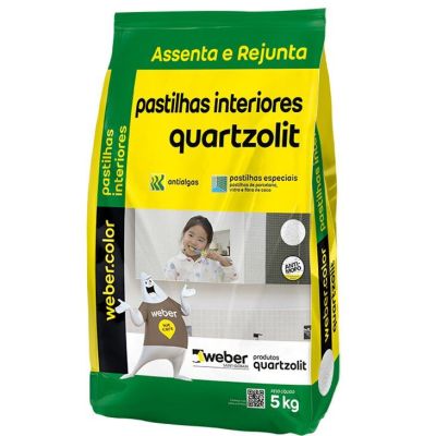Argamassa Pastilha Quartzolit 5kg Branca