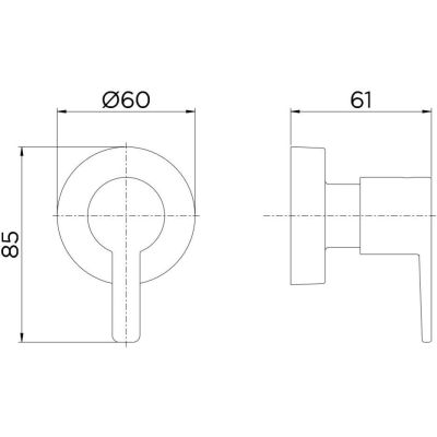 Acabamento para Registro 1/2", 3/4" e 1" Gali Cromado Docol