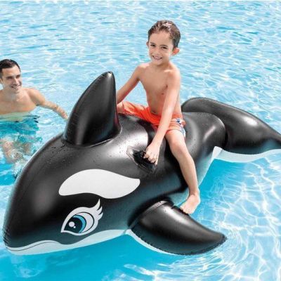Bote Infantil Baleia Preto e Branco Intex