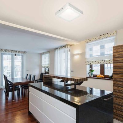 Painel LED Sobrepor Quadrado Autovolt 18W 6500K Luz Branca Taschibra