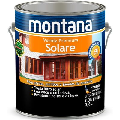 Verniz Solare Premium 3,6L Natural Acetinado Montana