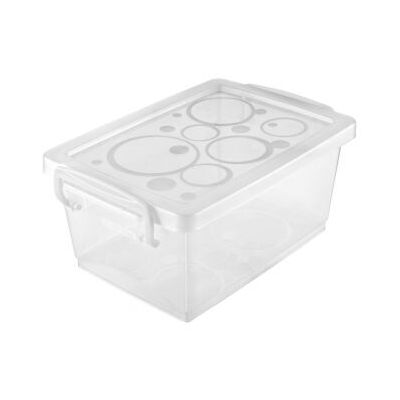 Organizador c/ Trava Bel Cristal 1,5L 19,7x11,8x9cm