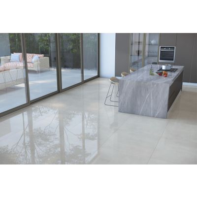 Porcelanato Munari Marfim Retificado Polido 90x90 Eliane
