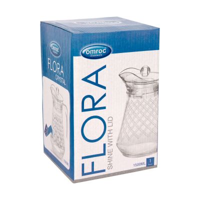 Jarra de Vidro Flora 1,5L Casa&Ideia