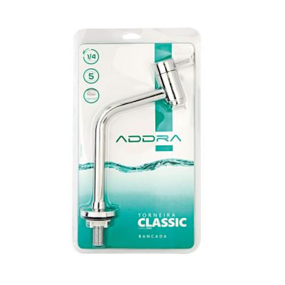 Torneira para Banheiro de Mesa Bica Alta 1/2" 1030 Cromado Addra