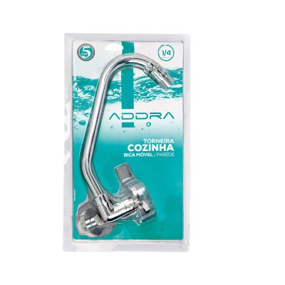 Torneira para Cozinha de Parede Bica Alta 1/2" Fluxo C38 Cromado Addra