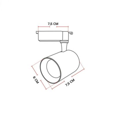 Spot de Trilho LED  Elegance 7W 3000K Luz Amarela Avant