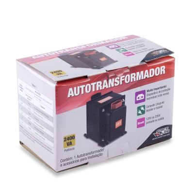 Transformador de Tensão 2400VA Plástico Preto Force Line