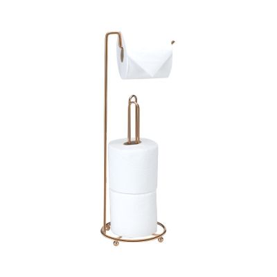 Porta Papel Higiênico de Piso Arthi Premium Triplo Dourado