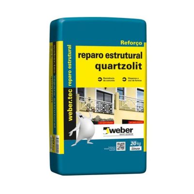 Argamassa Reparo Estrutural 20kg Graute Tixotropico 34MPA Quartzolit