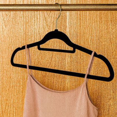 Cabide Flock Preto 30 Peças Casa&Ideia