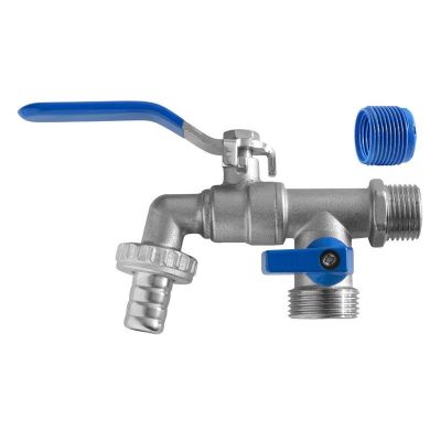 Torneira para Jardim Derivação 1/2" e 3/4'' Niquelado Blukit