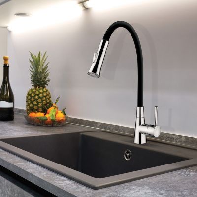 Misturador de Mesa para Cozinha Flex Black 1/2'' Preto Lorenzetti