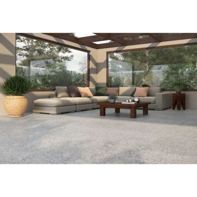 Porcelanato Palladio Cinza Retificado Acetinado 90x90 Eliane