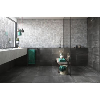 Piso Cerâmico Fiji Mesh 7,5x7,5 Acetinado Bold White Eliane