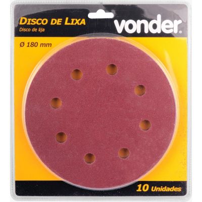 Disco de Lixa para Parede 7" Grão 180 Vonder