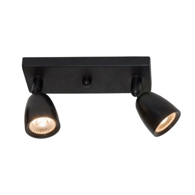 Trilho 2 Lâmpadas LED 8W Direct Linear 3000K Preto Luz Amarela Taschibra