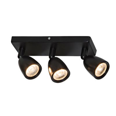 Trilho 3 Lâmpadas LED 12W Direct Linea 3000K Preto Luz Amarela Taschibra