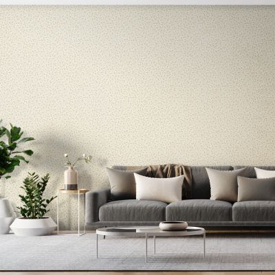Papel de Parede 0,52x9,5m Folhas Bege Bobinex