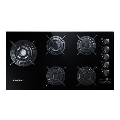 Cooktop a Gás BDT85AEUNA 5 Bocas Preto Brastemp