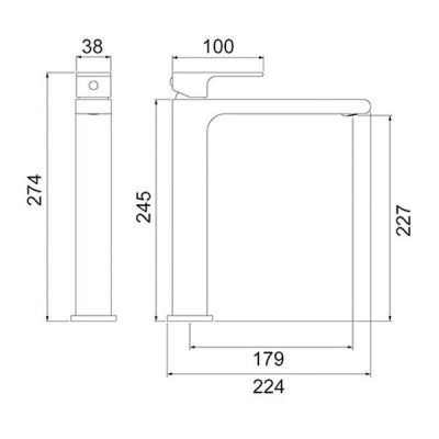 Torneira Misturador para Banheiro Axiom Slim 1/2' Cromado Meber