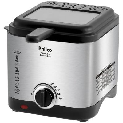 Fritadeira Elétrica com Óleo Deep Fry 1,8L 900W Inox Philco
