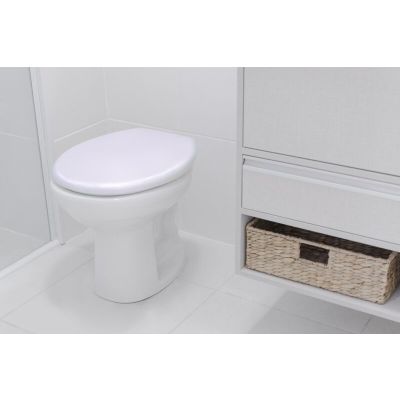 Assento Sanitário Polipropileno Almofadado Perfumado Branco Astra