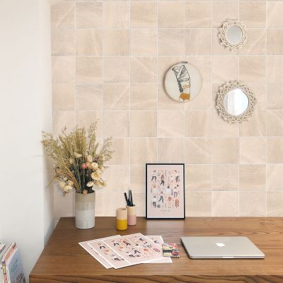 Revestimento Parede Nadi Bege Bold Acetinado 20x20 Pierini