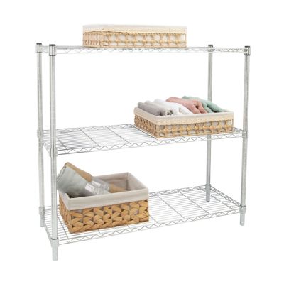 Estante Supreme 90x35x90cm Cromado Casa&Ideia