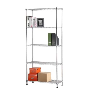 Estante Supreme 90x35x180cm Cromado Casa&Ideia