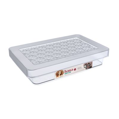 Caixa Baixa com Tampa Hana Cristal  M 3L 20x31,5x6,2
