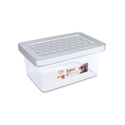 Caixa Alta c/Tampa Hana M Cristal 8,5L 20x31,5x15,2cm