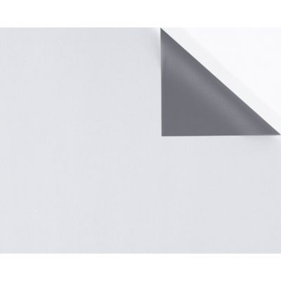 Cortina Corta Luz com Ilhós 2,60x1,70 Branco/Cinza Bella Janela