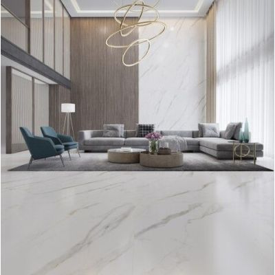Porcelanato Calacata Altíssimo Lux Retificado Polido 90x90 Biancogres