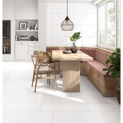 Revestimento de Parede Branco Mate PlusBranco Acetinado Retificado Classe A 37,4x74,4cm Ilhabella