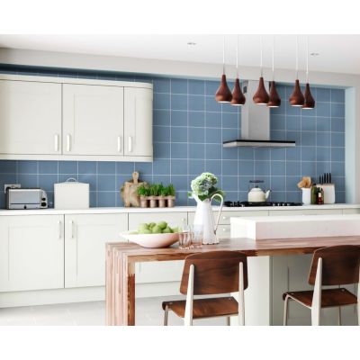 Piso Cerâmico Maragogi 20x20 Esmaltado Bold Azul Pierini