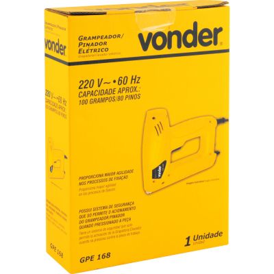 Grampeador Elétrico GPE168 8-16mm Amarelo Vonder