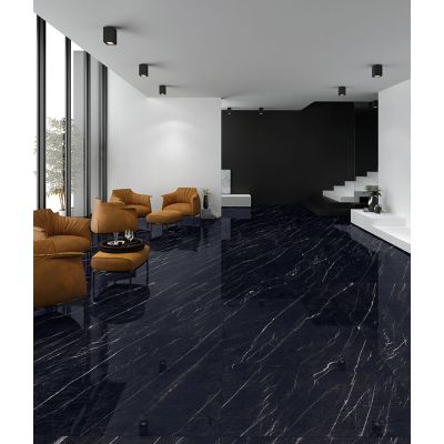 Porcelanato Nero Marquina Retificado Polido 120x240 Málaga