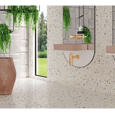 Porcelanato Confete White Retificado Natural 100x100 Ceusa