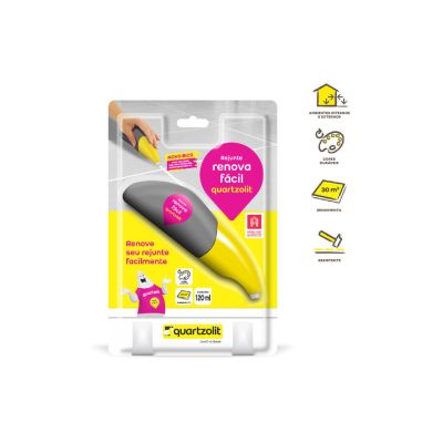 Tinta para Rejunte Quartzolit Renova Fácil Cinza Platina 120ml