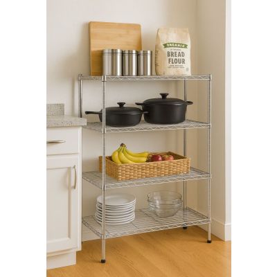 Estante Supreme 75x35x150cm Cromado Casa&Ideia