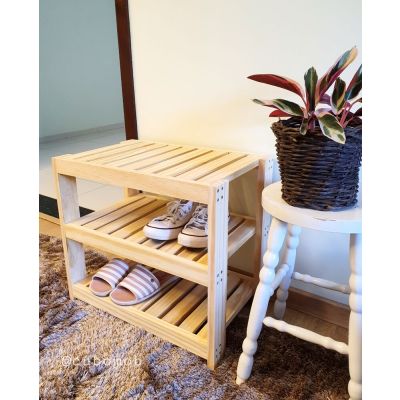 Sapateira Cubo Marcenaria Aracaju Pinus 47x53x33cm