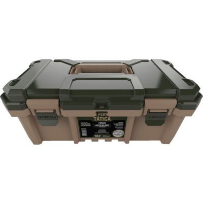 Caixa Plástica para Ferramentas  Tática 18,3" Verde Militar Metasul