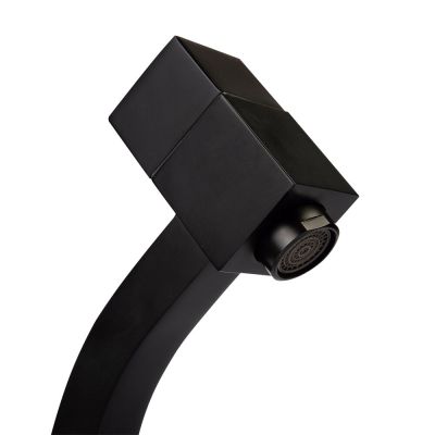 Torneira para Banheiro de Mesa Bica Média 1/2" Lyn Cub Preto Addra