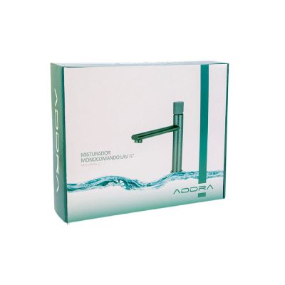 Torneira Misturador Monomomando para Banheiro de Mesa Bica Média 1/2" Senda Cinza Addra